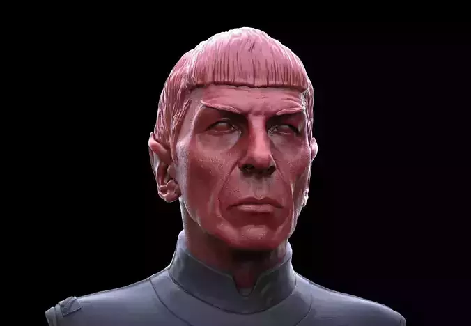 Mr Spock bust Leonard Nimoy 3D print model