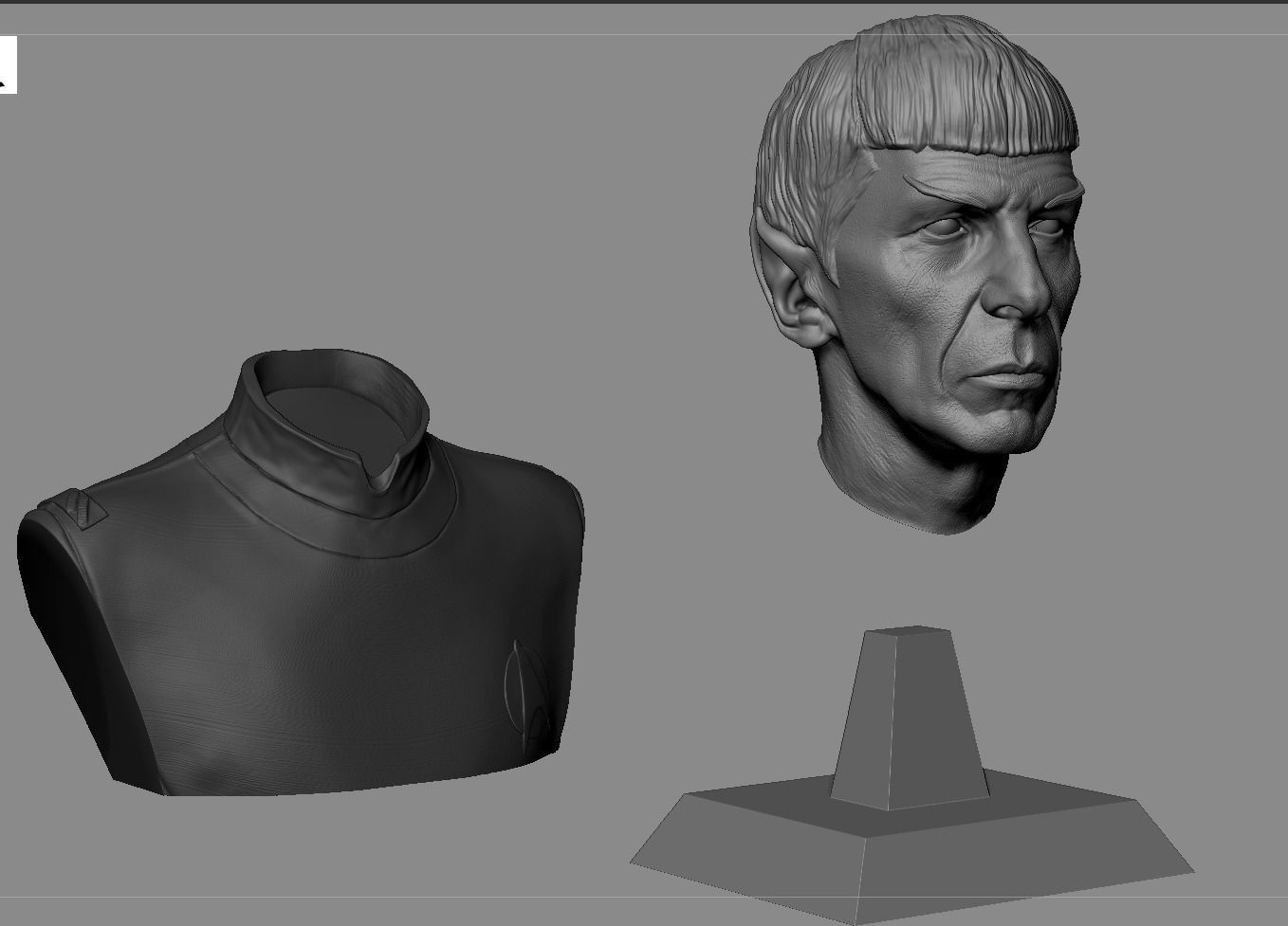 Mr Spock bust Leonard Nimoy 3D print model_18