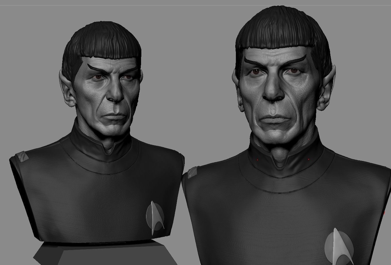 Mr Spock bust Leonard Nimoy 3D print model_7