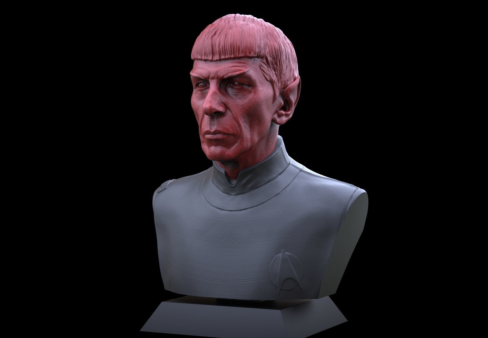 Mr Spock bust Leonard Nimoy 3D print model_2