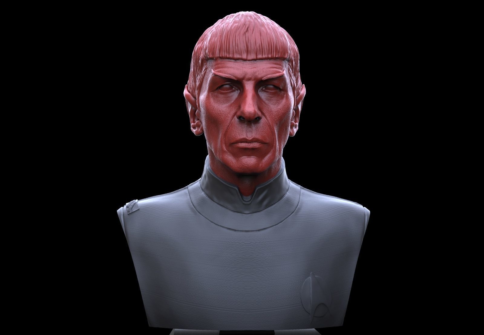 Mr Spock bust Leonard Nimoy 3D print model_1