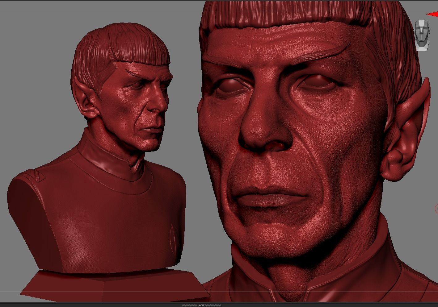 Mr Spock bust Leonard Nimoy 3D print model_12