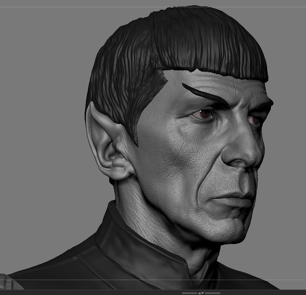 Mr Spock bust Leonard Nimoy 3D print model_9