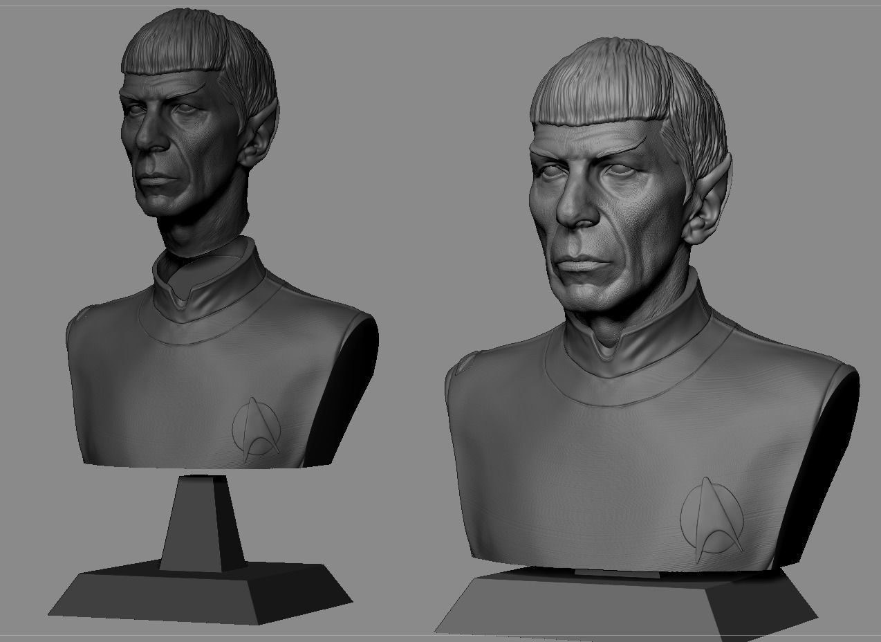 Mr Spock bust Leonard Nimoy 3D print model_17
