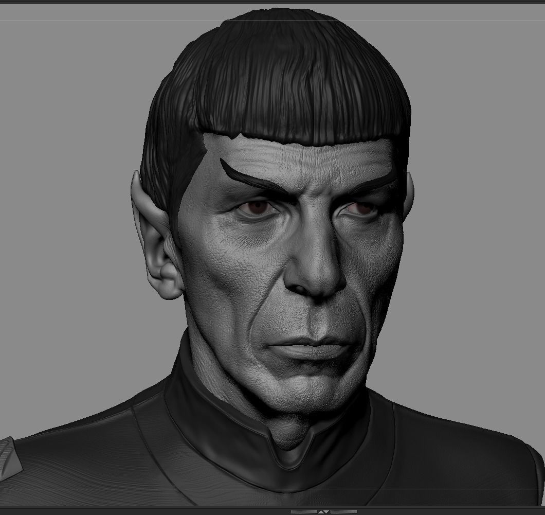 Mr Spock bust Leonard Nimoy 3D print model_8