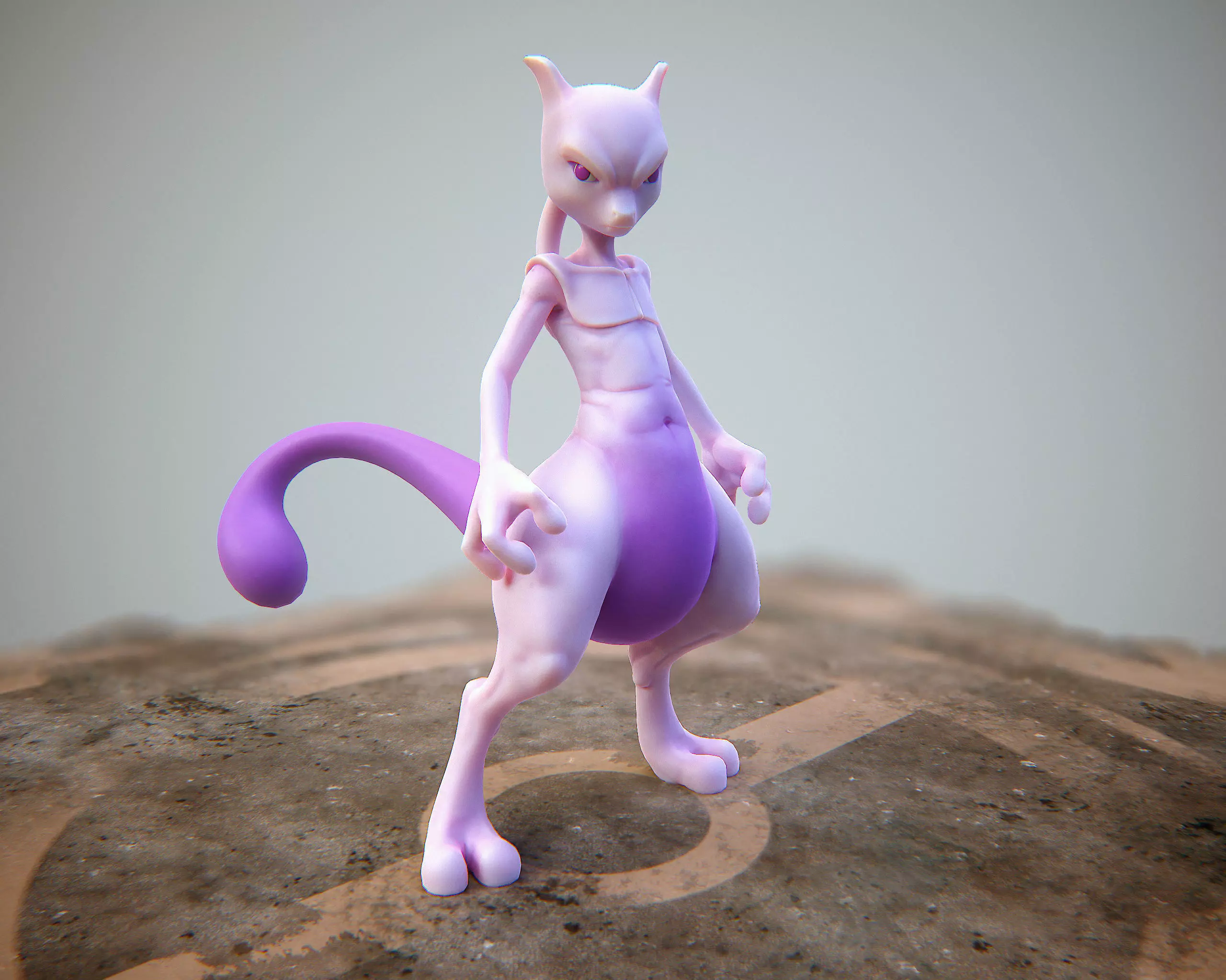 Mewtwo animal Low-poly 3D model