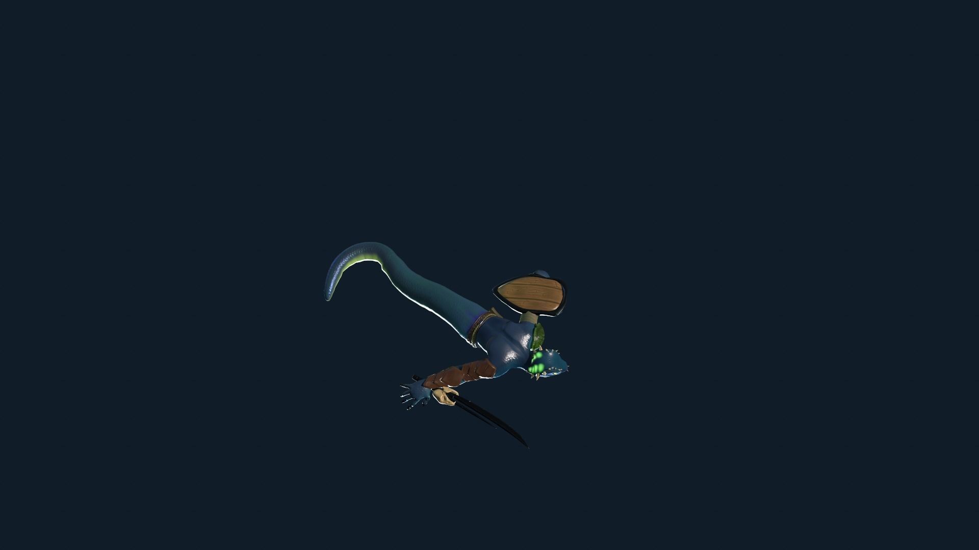 Snake Warrior Low-poly 3D model_8