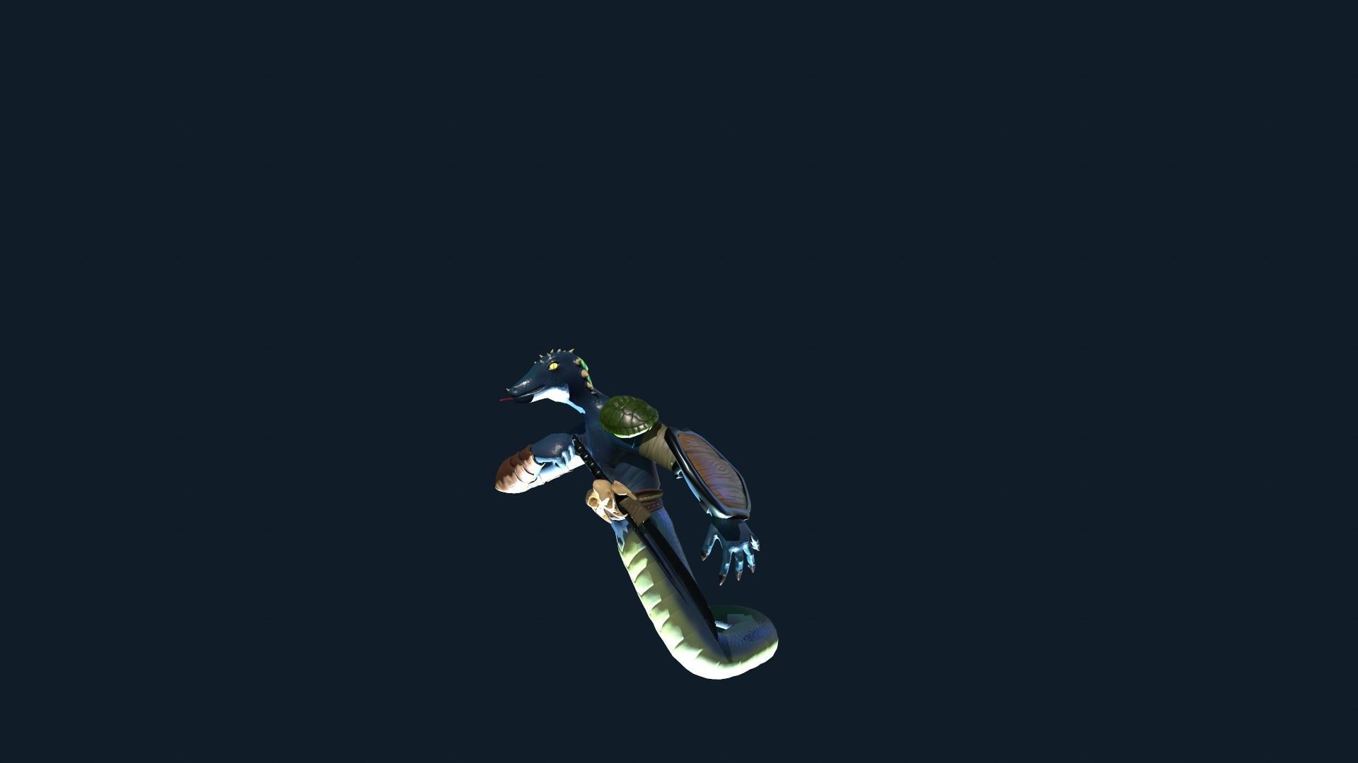 Snake Warrior Low-poly 3D model_3