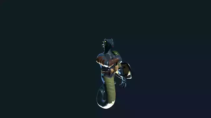 Snake Warrior Low-poly 3D model