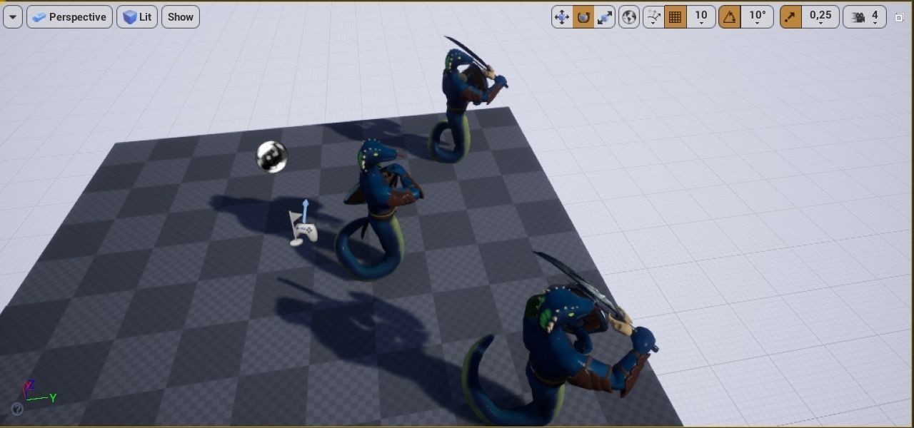 Snake Warrior Low-poly 3D model_11