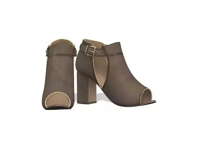 Olive Green Cutout Peep Toe Suede Boots