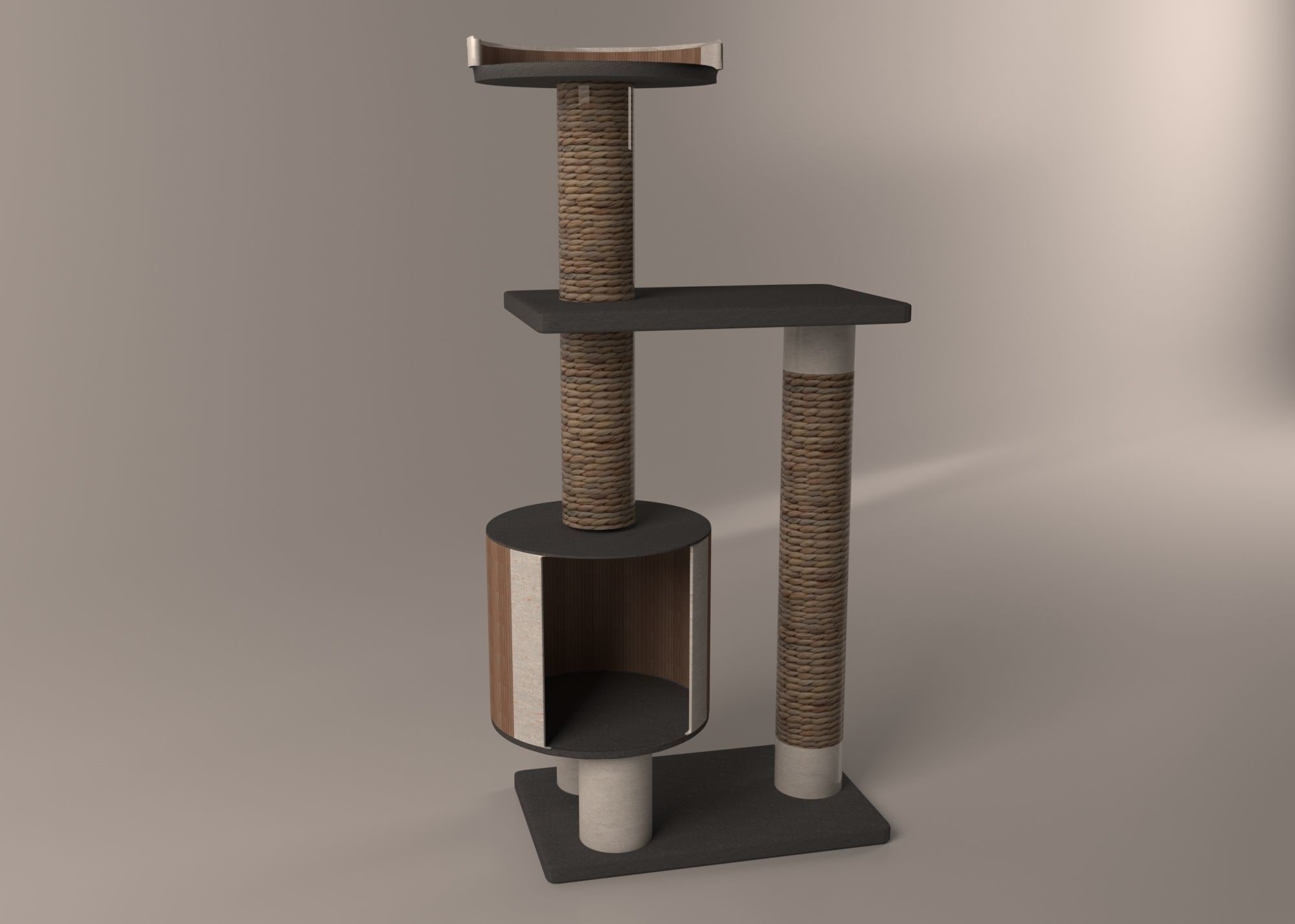 cat house  Free low-poly 3D model_2