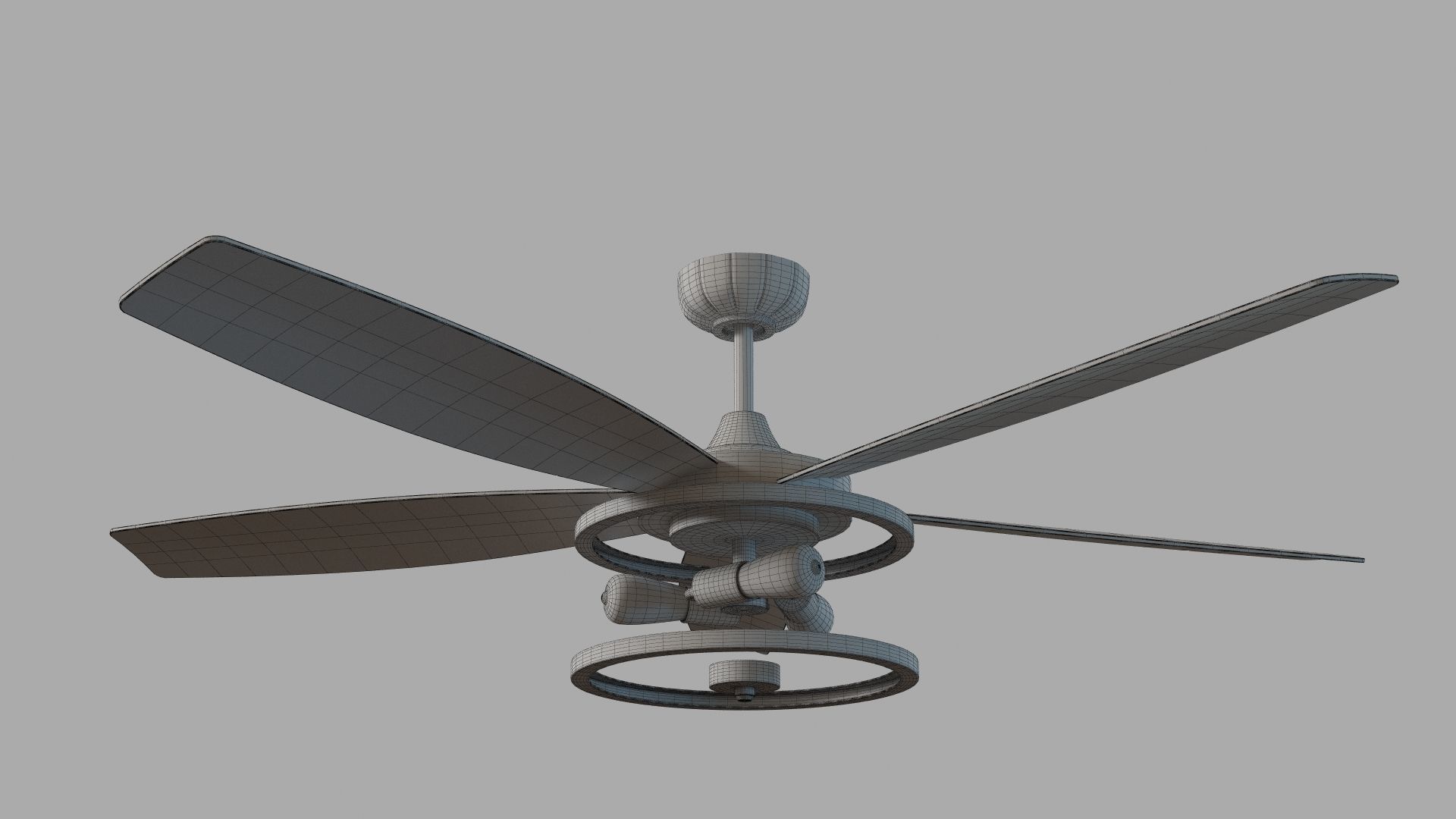 56inch Sura 5 Blade Ceiling Fan 3D model_6