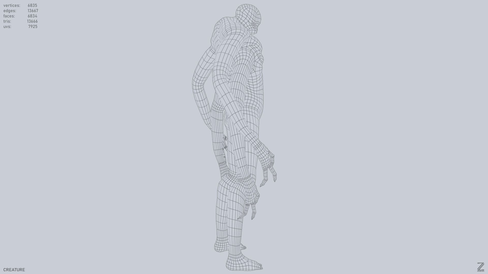 Creature Low-poly 3D model_13