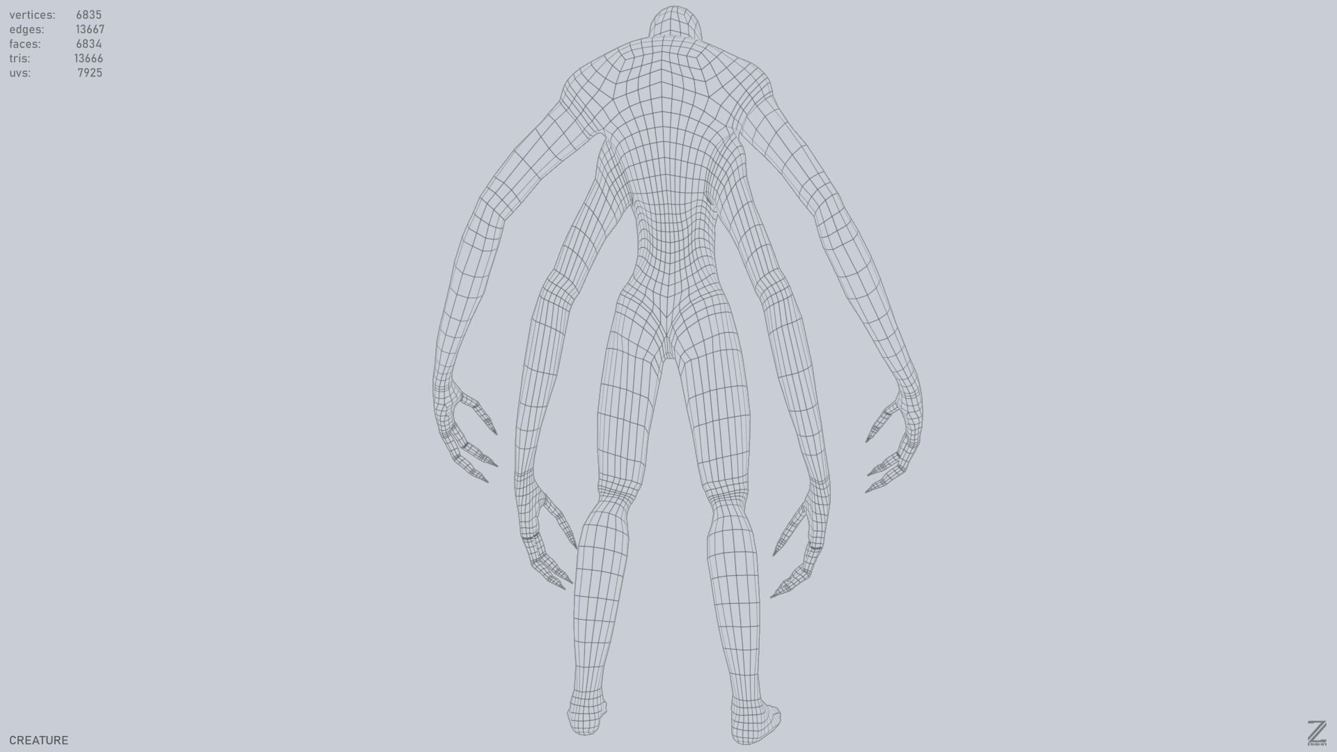 Creature Low-poly 3D model_12