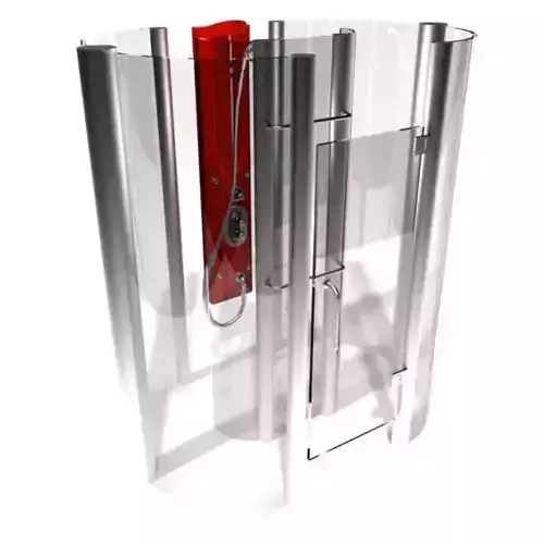 Clear Standing Shower With Handheld