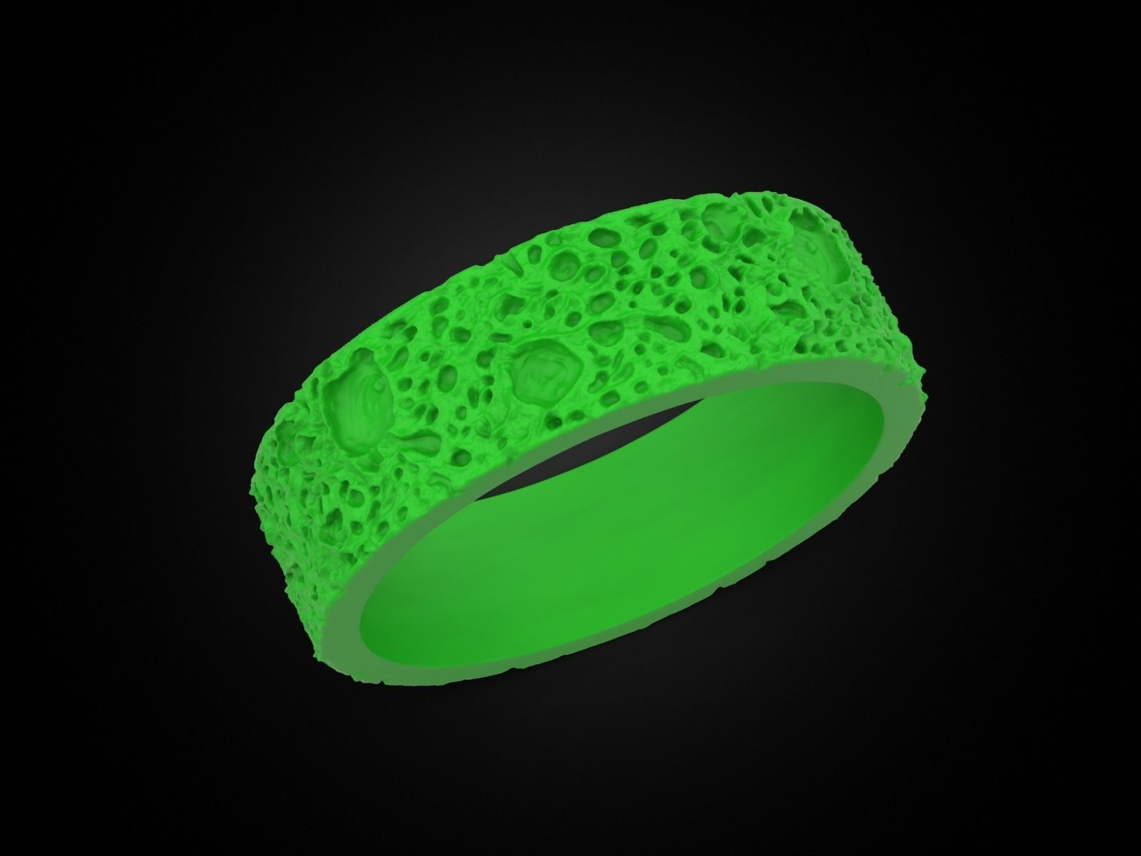 Moon craters ring 3D print model_9