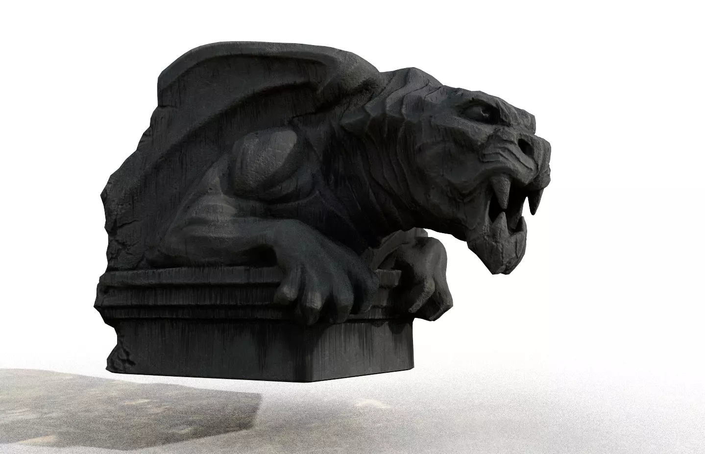 Gargoyle garnet Low-poly 3D model
