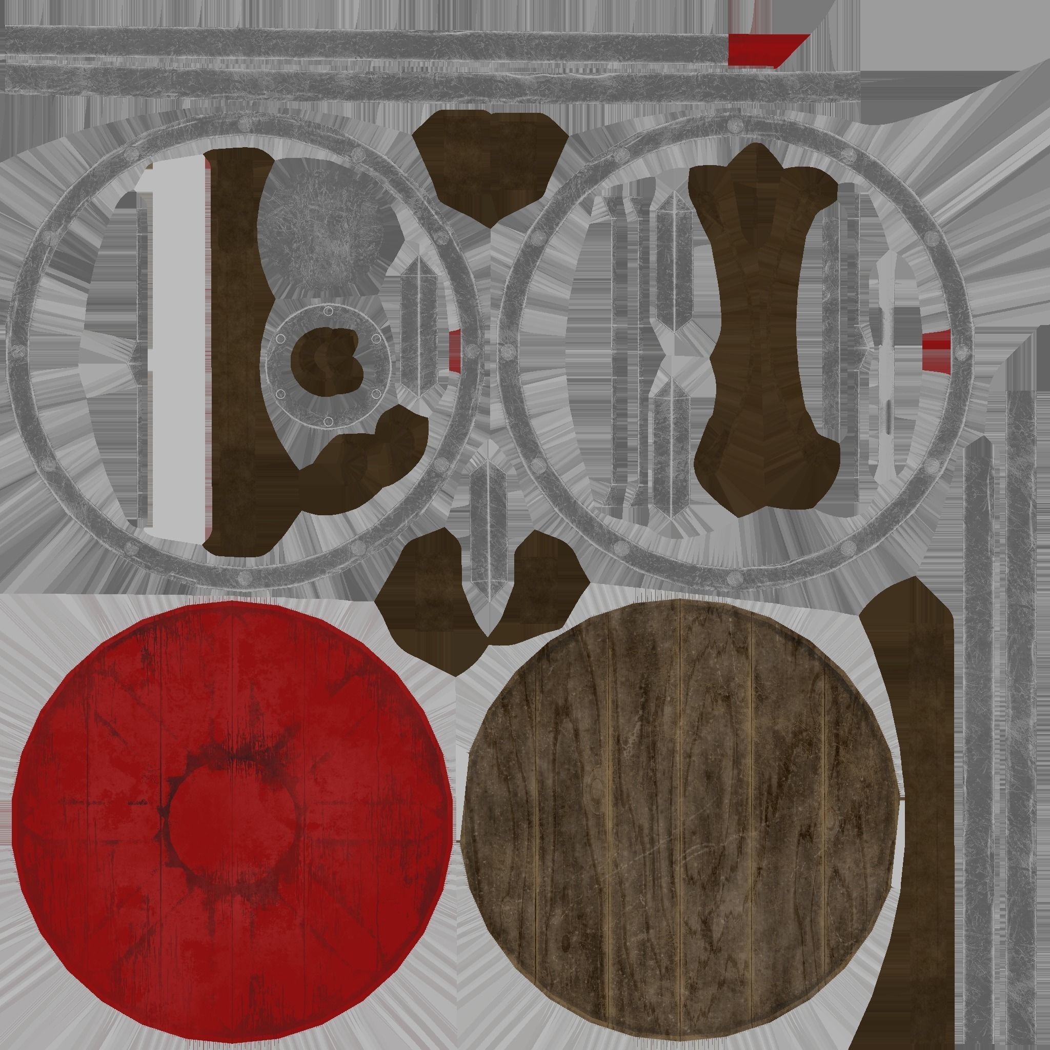 war shield Low-poly 3D model_6