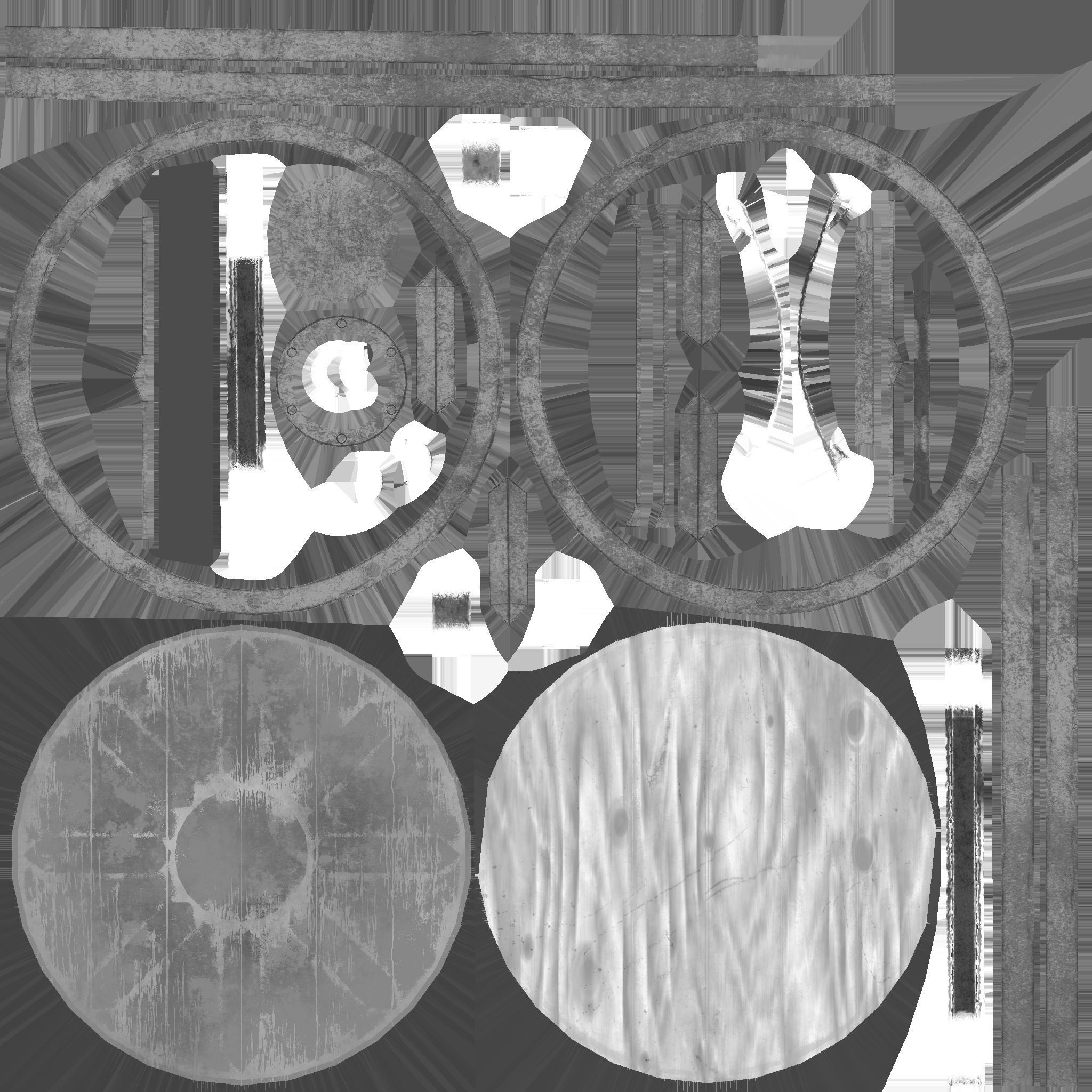 war shield Low-poly 3D model_10