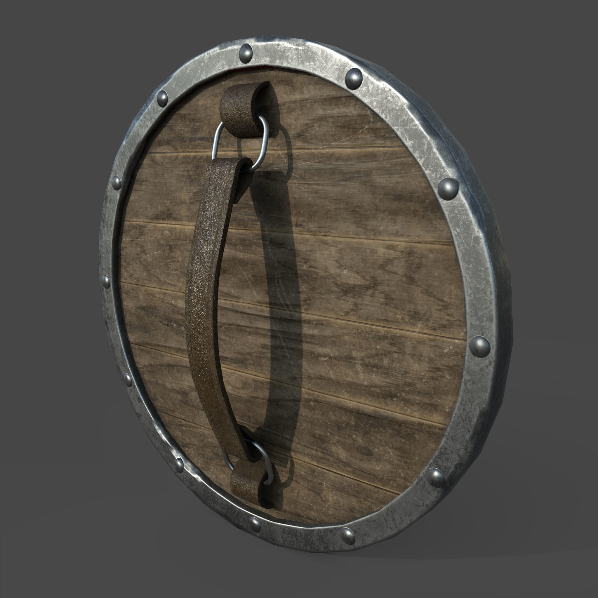 war shield Low-poly 3D model_3