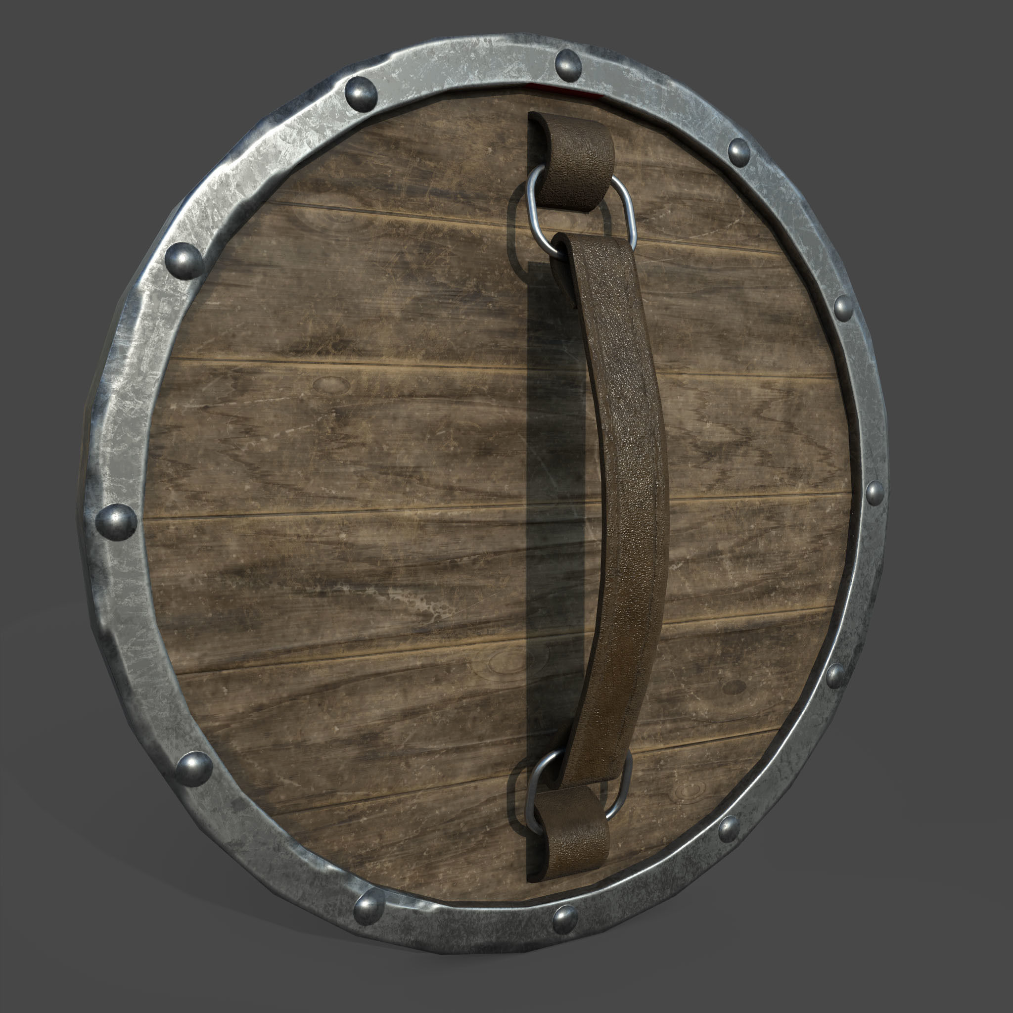 war shield Low-poly 3D model_1