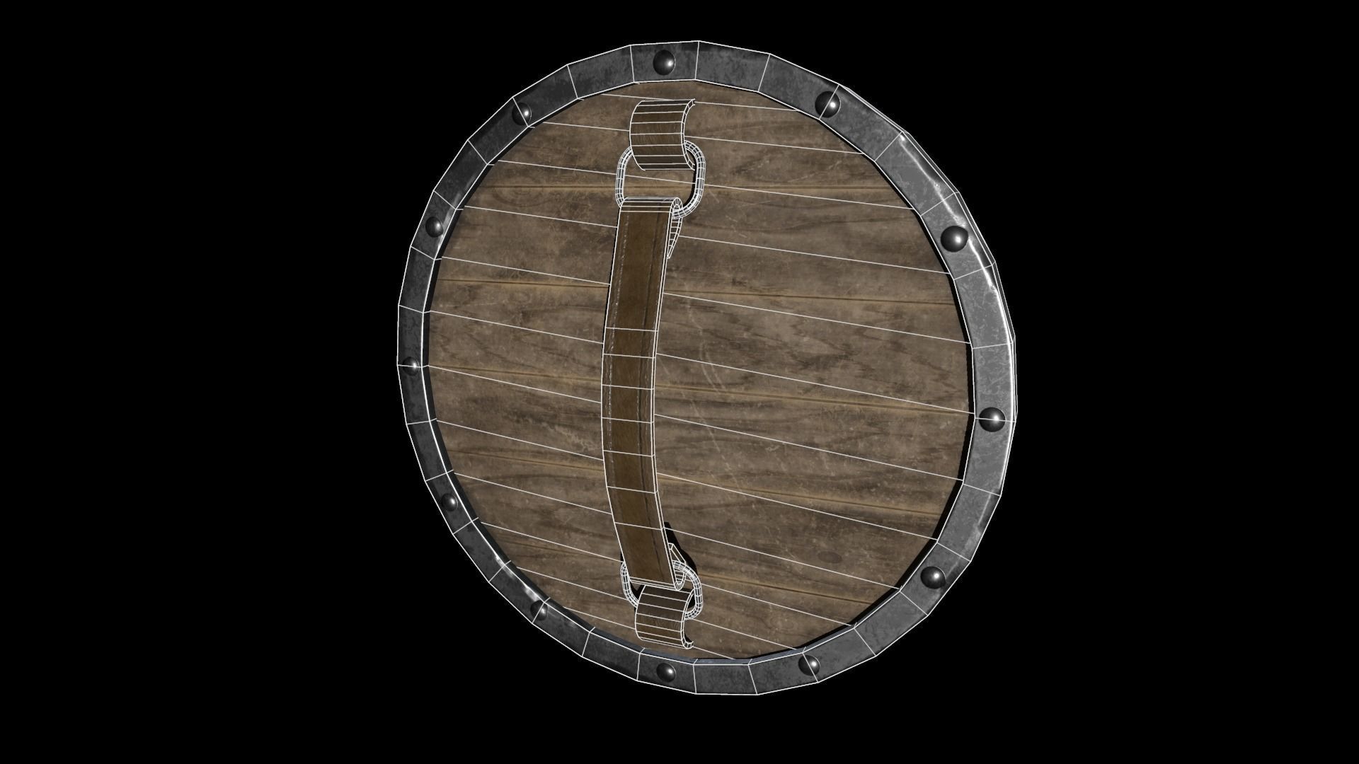 war shield Low-poly 3D model_5