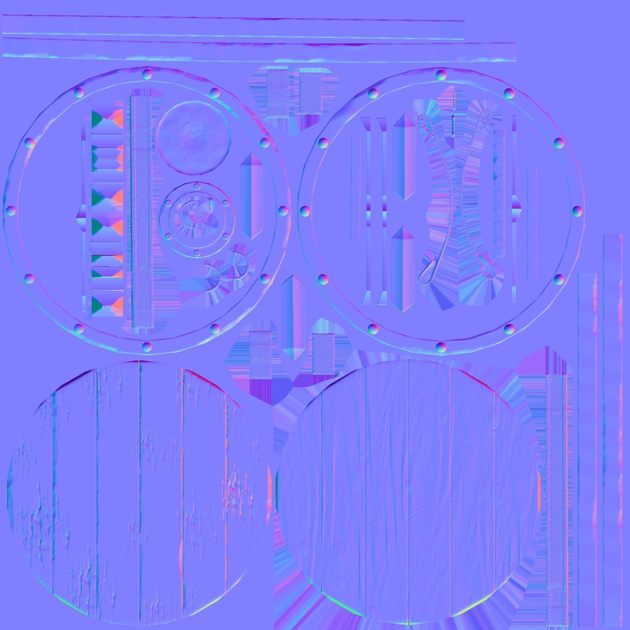 war shield Low-poly 3D model_9