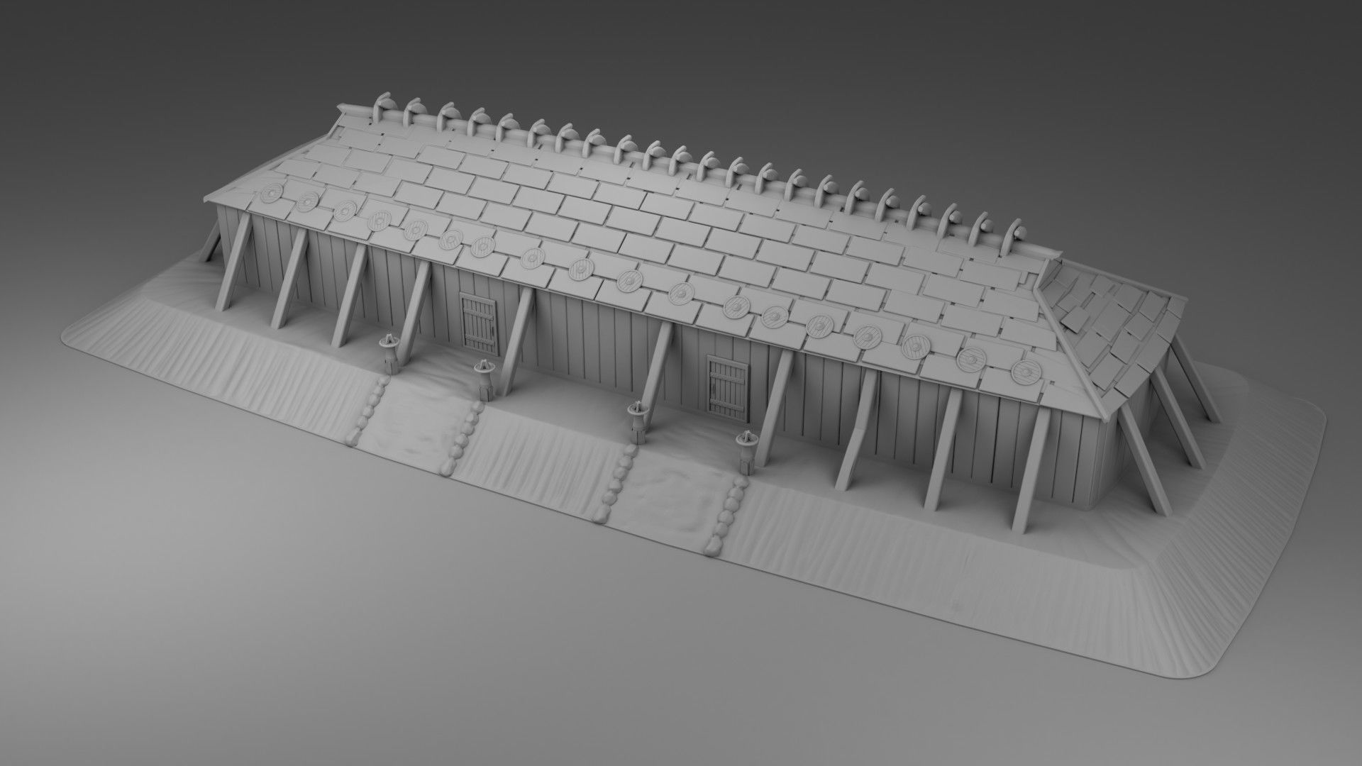 Detailing vikings house 3D print model_1