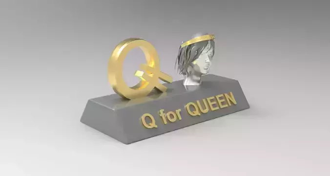 Q for Queen 3D print model