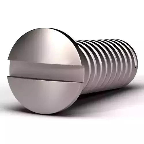 Screw stainless steel Low-poly 3D model