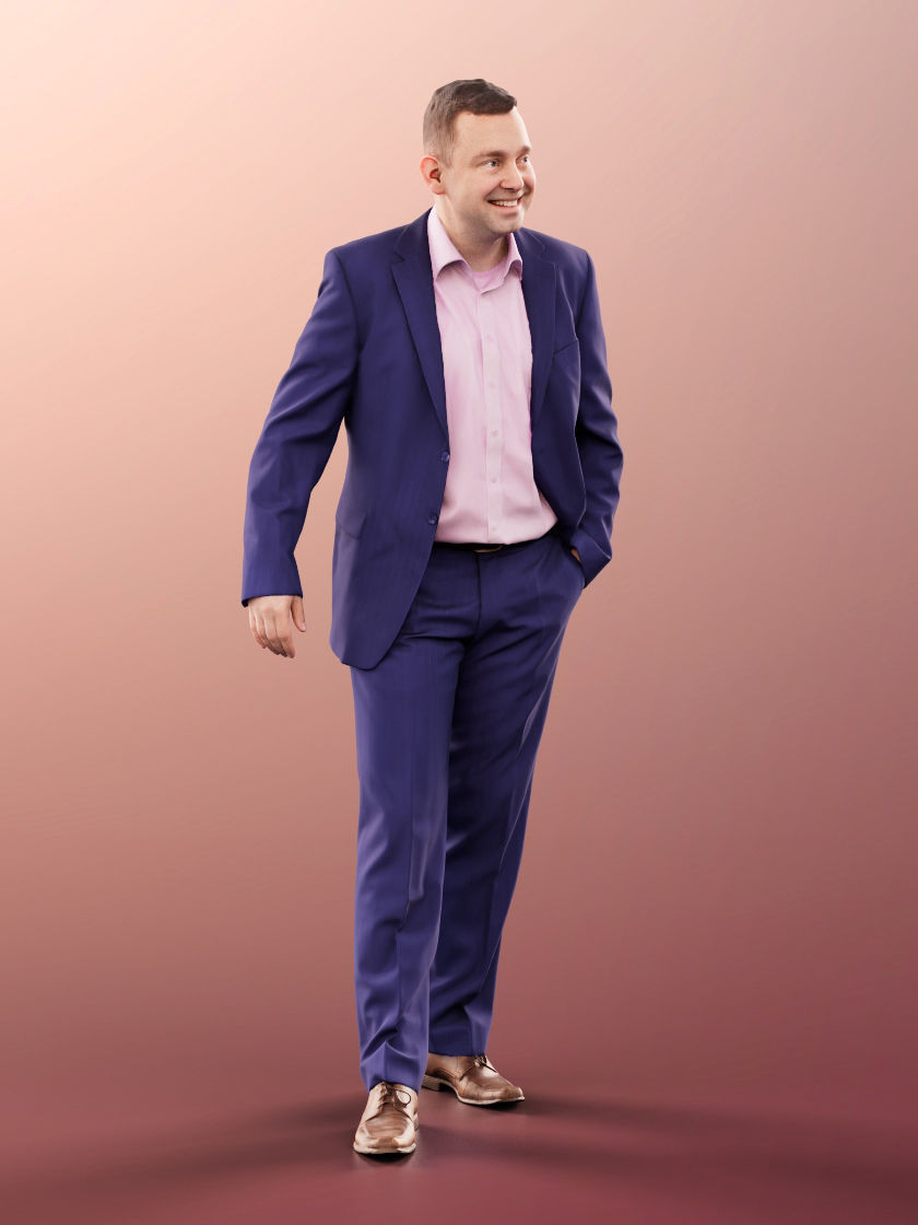 Tobias 11265 - 4 Texturevariations - Business Man 3D model_8