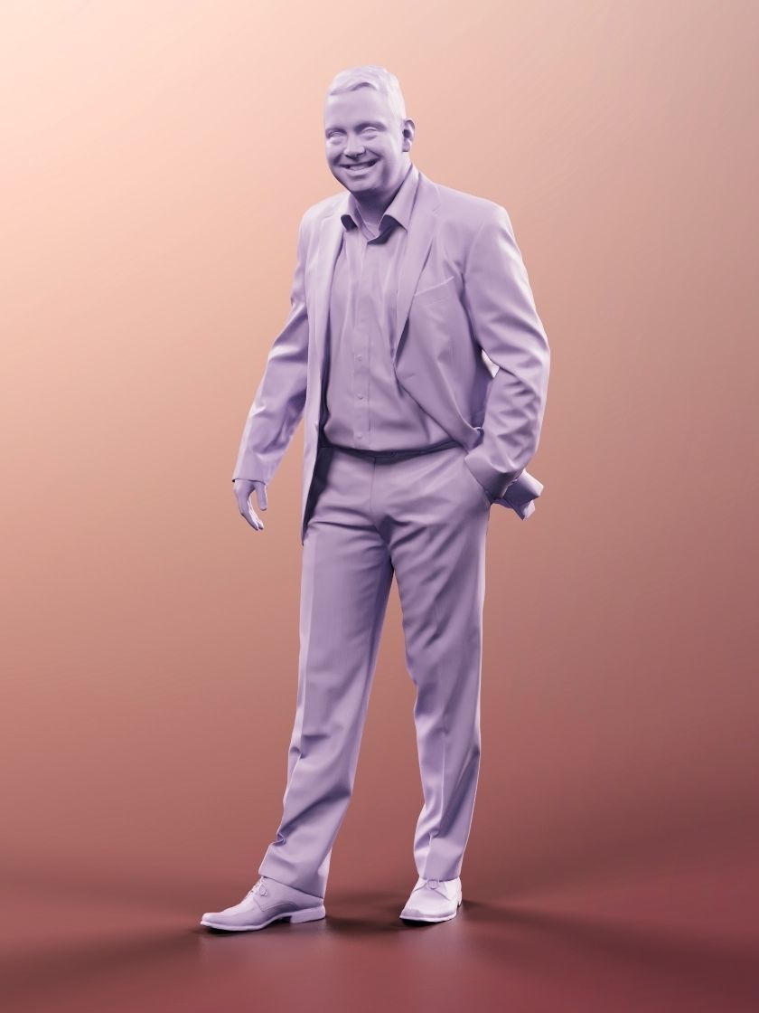 Tobias 11265 - 4 Texturevariations - Business Man 3D model_11