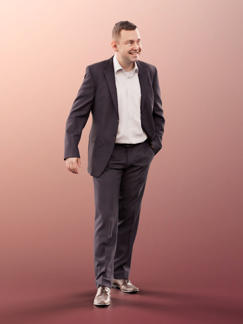 Tobias 11265 - 4 Texturevariations - Business Man 3D model_4