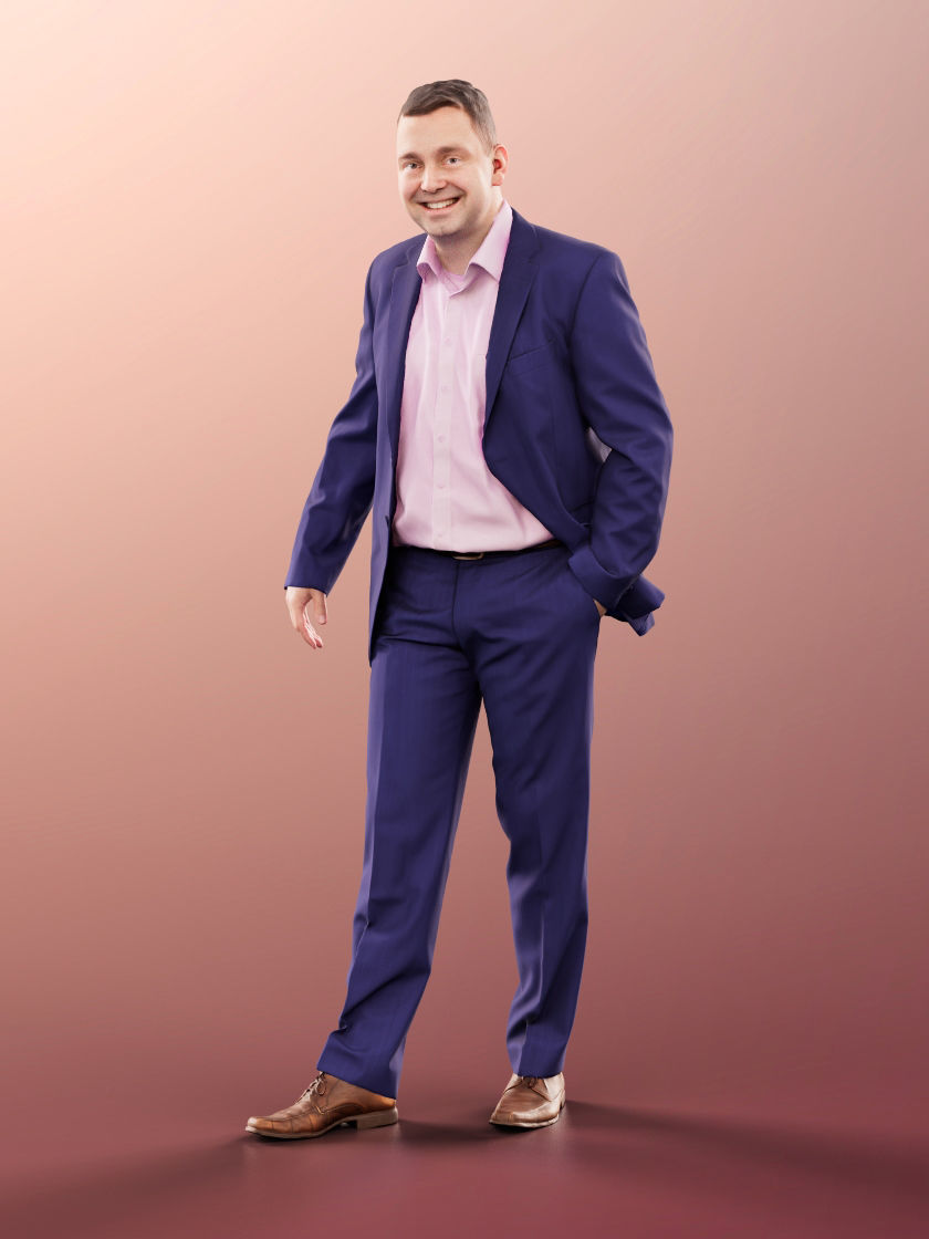 Tobias 11265 - 4 Texturevariations - Business Man 3D model_7