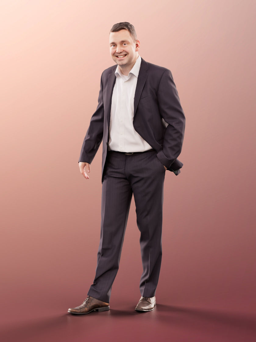 Tobias 11265 - 4 Texturevariations - Business Man 3D model_3