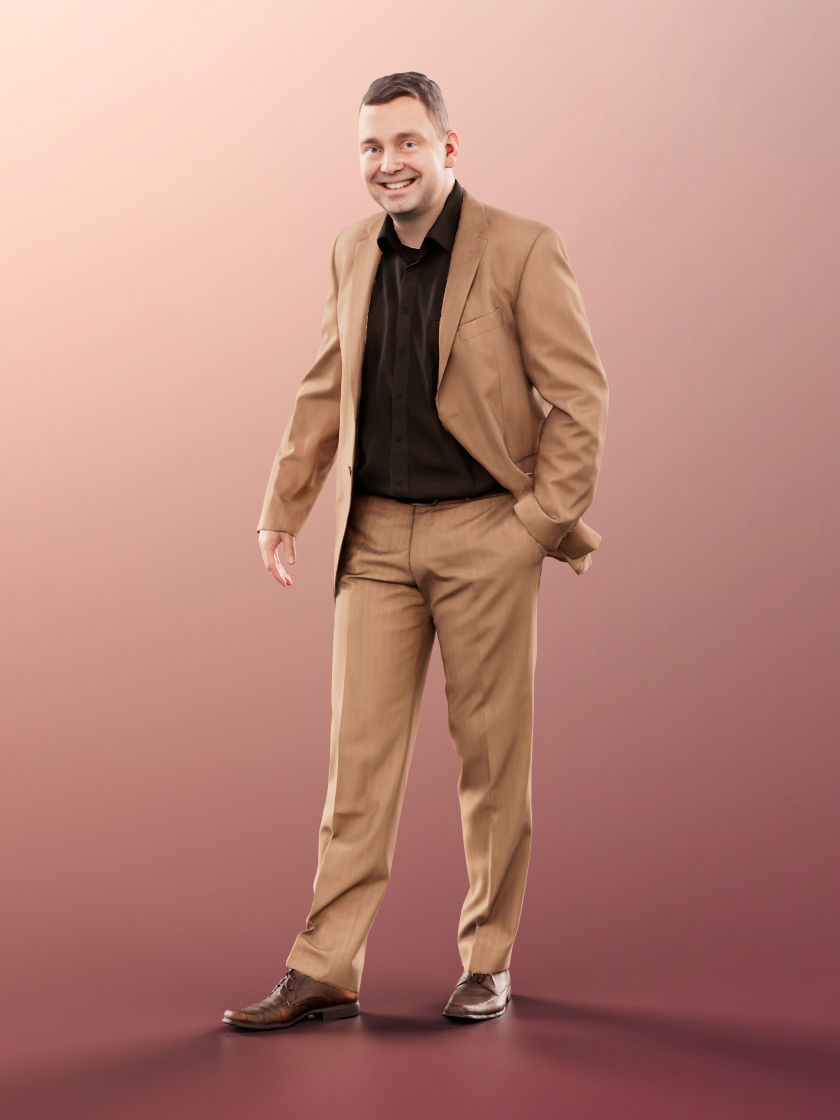 Tobias 11265 - 4 Texturevariations - Business Man 3D model_9