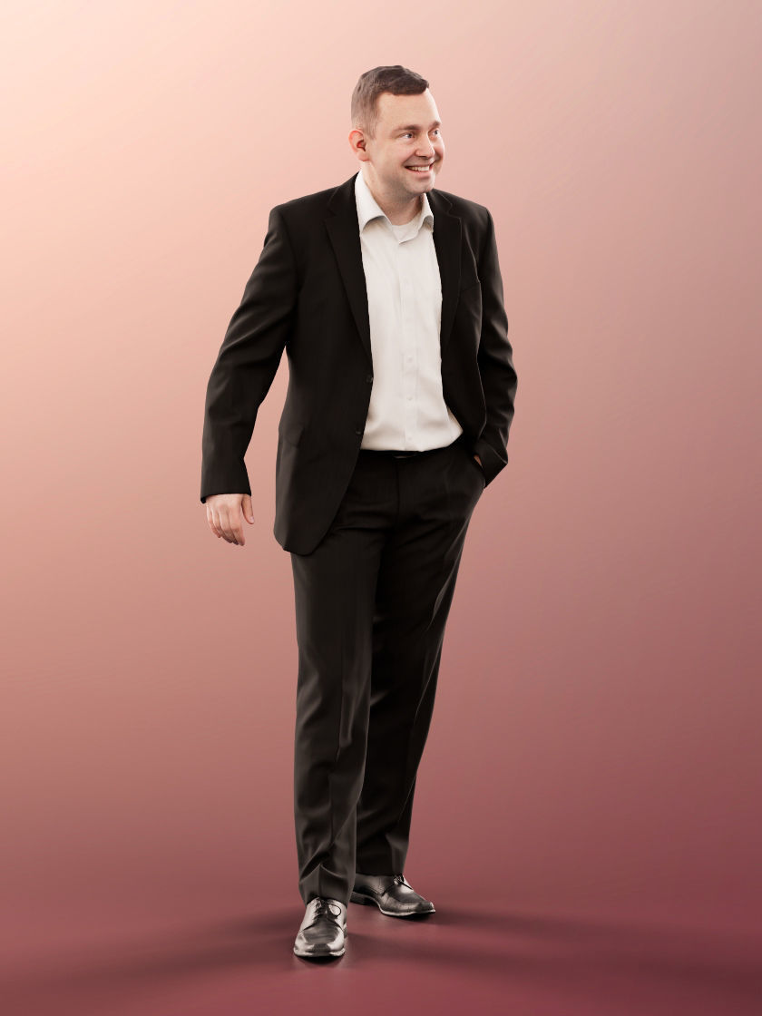 Tobias 11265 - 4 Texturevariations - Business Man 3D model_6