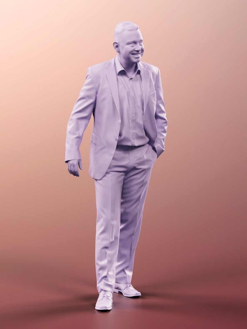Tobias 11265 - 4 Texturevariations - Business Man 3D model_12