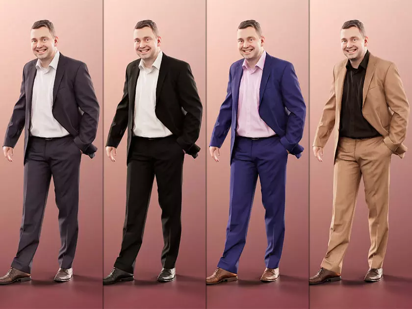 Tobias 11265 - 4 Texturevariations - Business Man 3D model_0