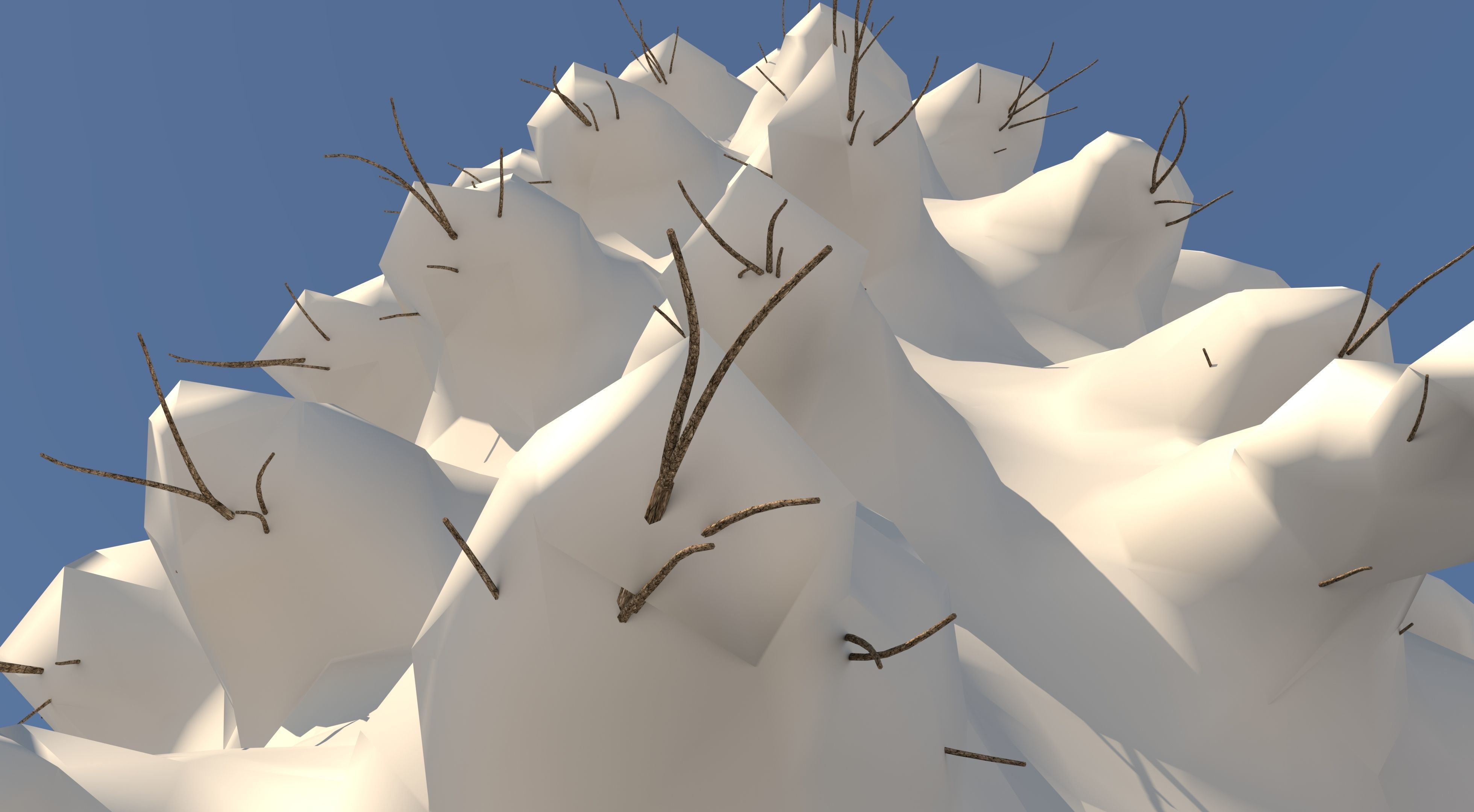 Snow Abies Fraseri Tree 3D model_5