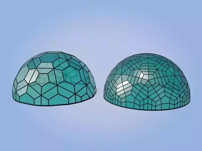 Geodesic Domes Low-poly 3D model