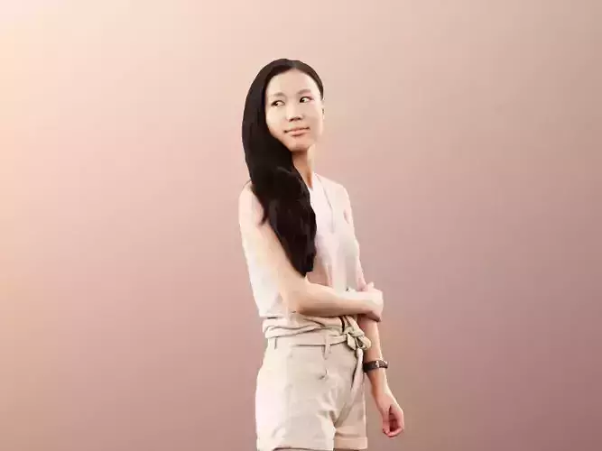 Anita 11349 - Summer Girl Waiting And Looking Around