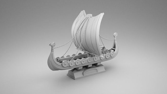 Vikings warship 3D print model