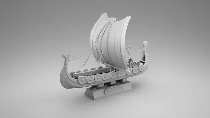 Vikings warship 3D print model