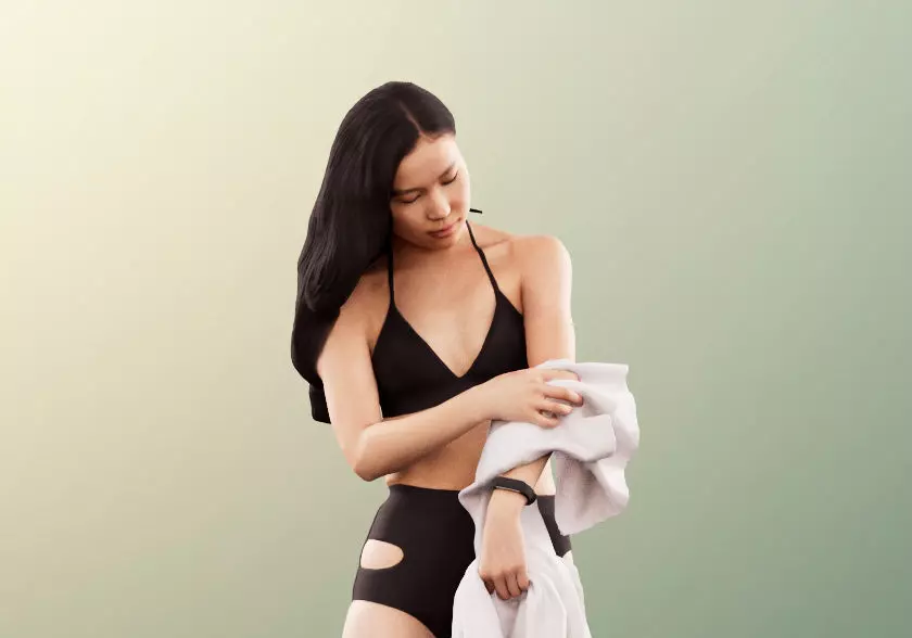 Anita 11366 - Asian Woman In Bikini With Towel 3D model_0