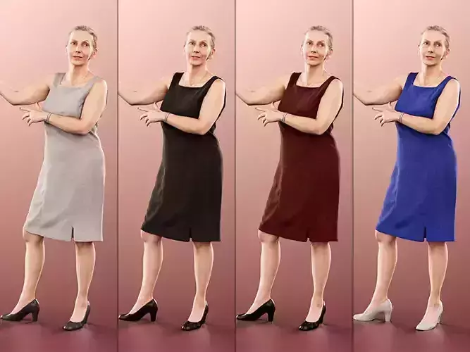 Bridget 11372 - 4 Texturevariations - Business Woman Presenting