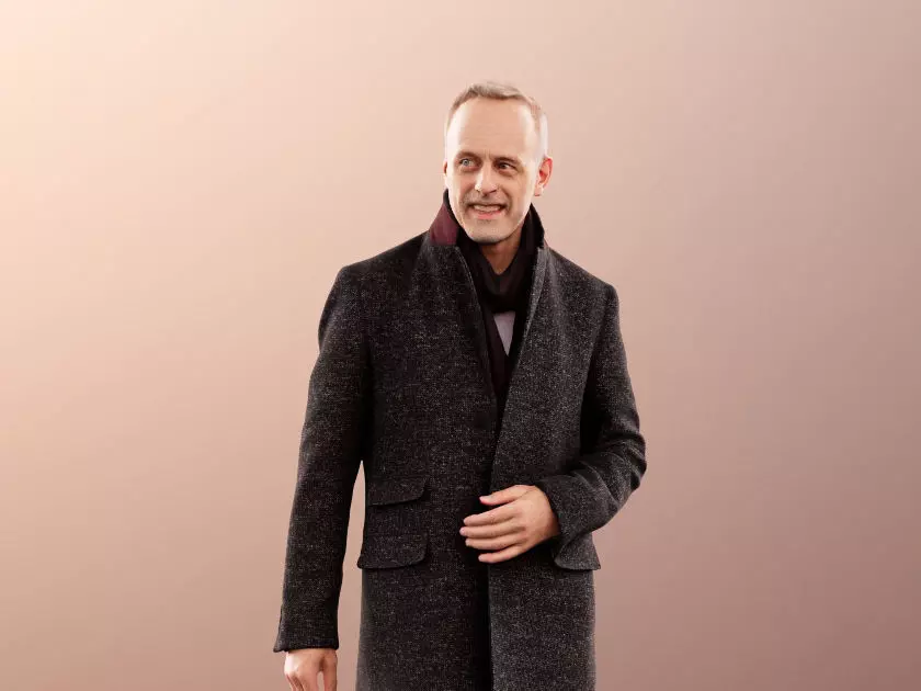 Jason 11382 - Smiling Man in Coat with Scarf 3D model