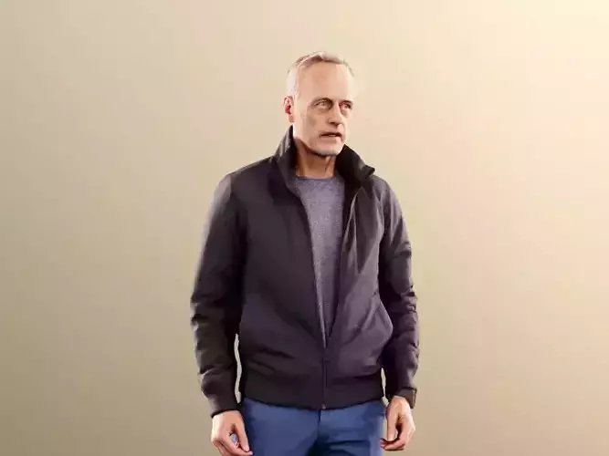 Jason 11383 - Casual Man Taking Step 3D model
