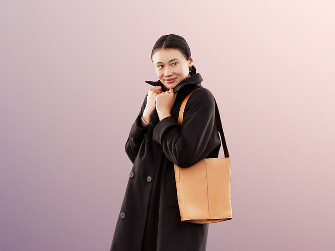 Francine 11397 - Smiling Woman In Coat 3D model